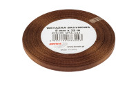 Wstążka satynowa 6mmx32m brązowa Brewis